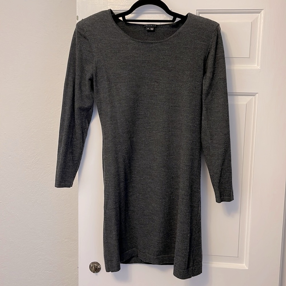 Theory Wool Sweater Mini Dress